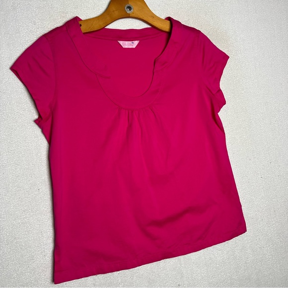 Lilly Pulitzer Pink Short Sleeve Womens Top - Picture 2 of 5